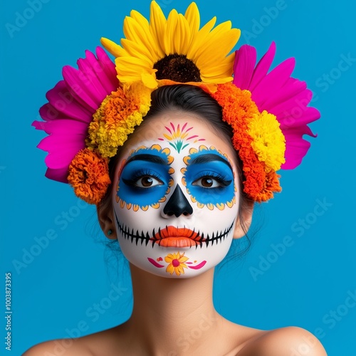 Día de los Muertos Concept. Celebrating Mexican Day of the Dead