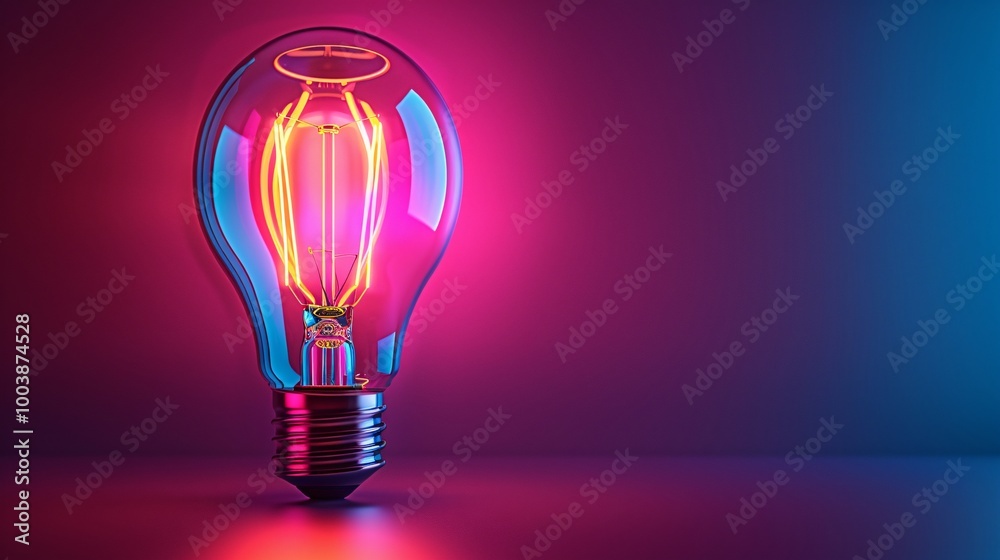 Simple illustration of a light bulb with an elegant and thin outline, representing creativity and invention in a contemporary style Simple illustration of a light bulb with an elegant and thin outline, representing creativity and invention in a contemporary style