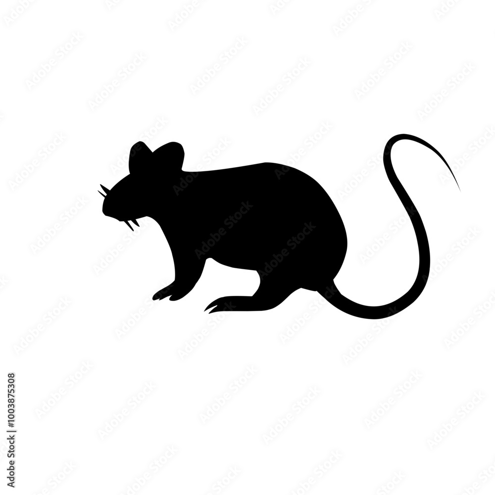 Obraz premium Mice Silhouette Black Rat Icons