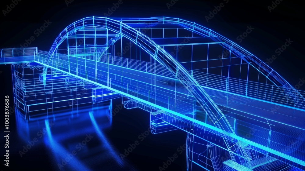 vision of architecture of a 3d model bridge project vision of architecture of a 3d model bridge project