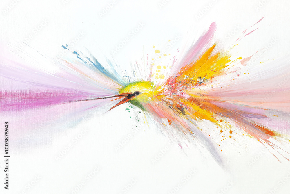 Obraz premium abstract colorful background with bird