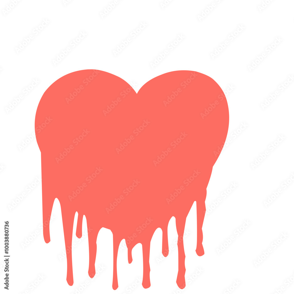 Melting Red Heart Vector Melting Red Heart Vector