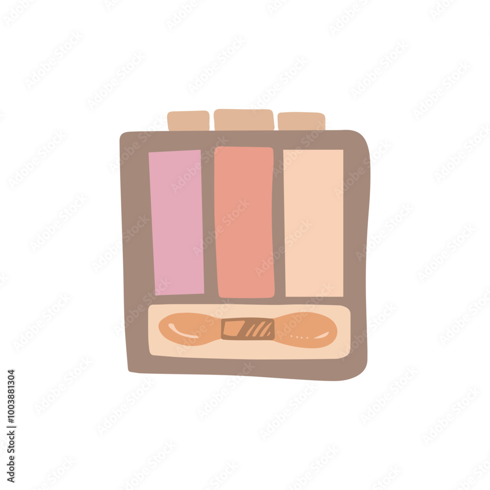 Flat style eyeshadow palette, beauty cosmetic element, self care. Illustration for beauty salon, cosmetic store, makeup design. Doodle sketch style. Flat style eyeshadow palette, beauty cosmetic element, self care. Illustration for beauty salon, cosmetic store, makeup design. Doodle sketch style.