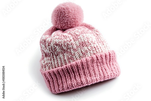 winter ski bobble hat isolated