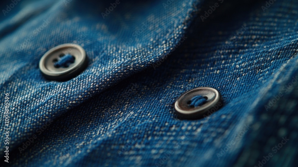 Close Up of Blue Jeans with Buttons Close Up of Blue Jeans with Buttons