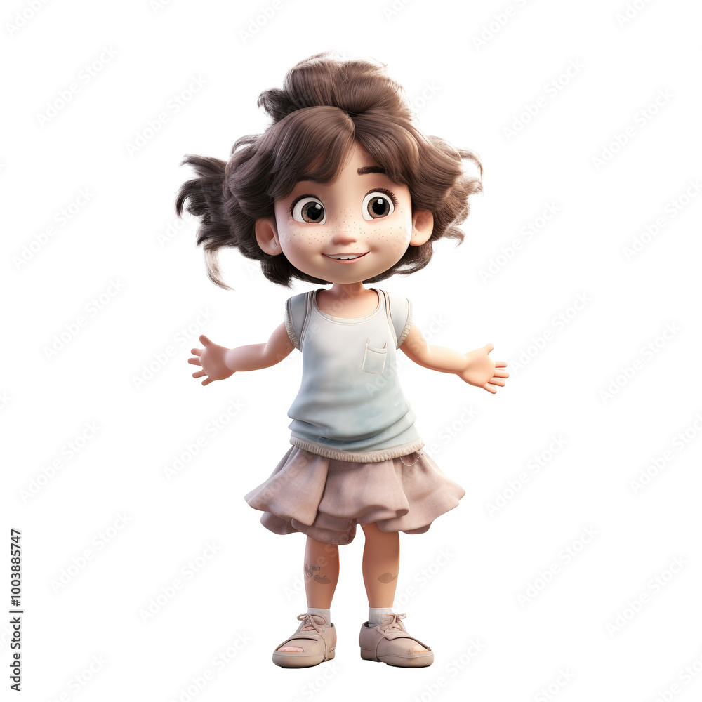 A delightful PNG file of a 3D animation character depicting a little girl with a playful face, set against a clear background that highlights her joyful expression and whimsical charm. A delightful PNG file of a 3D animation character depicting a little girl with a playful face, set against a clear background that highlights her joyful expression and whimsical charm.