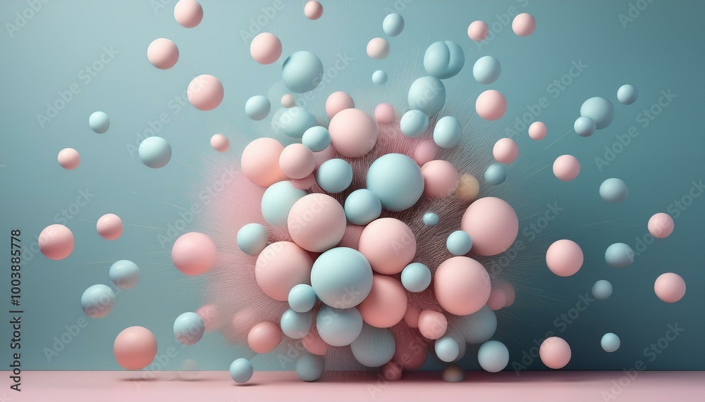 eggs on blue background, bokeh, light, pink, blur, bright, christmas, design