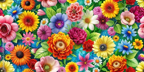 Transform your space with vibrant, colorful flower wallpaper. Ideal for home decor and nature-themed design projects, it brings life and energy to any room.