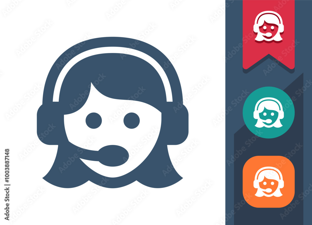 Customer Service Representative, Customer Support, Call Center, Call Centre Icon Customer Service Representative, Customer Support, Call Center, Call Centre Icon