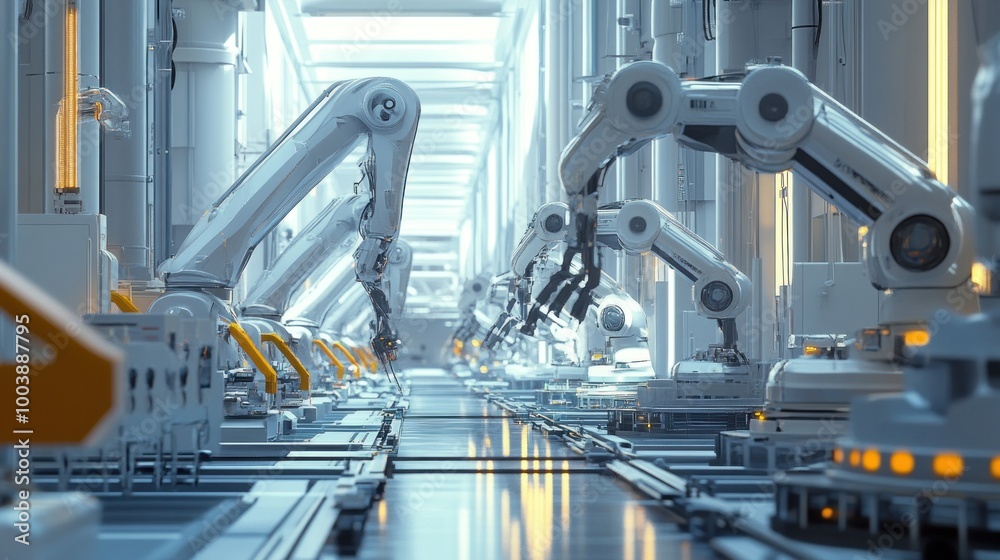 Fototapeta premium Automated Factory Line