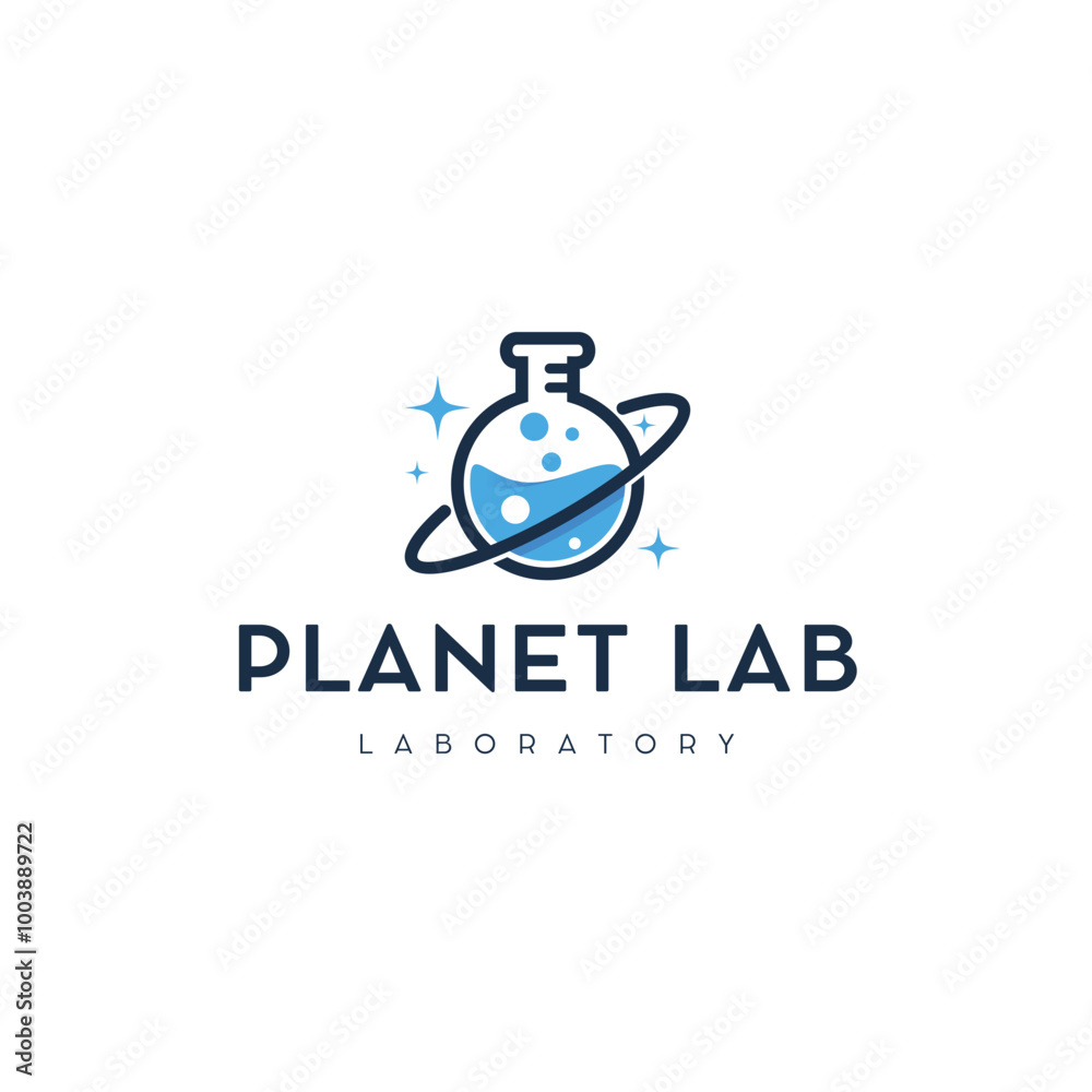 Logo of a science experiment in a special lab Logo of a science experiment in a special lab