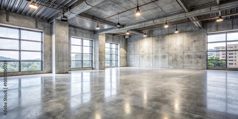 Low angle view of polished concrete background in loft style Low angle view of polished concrete background in loft style