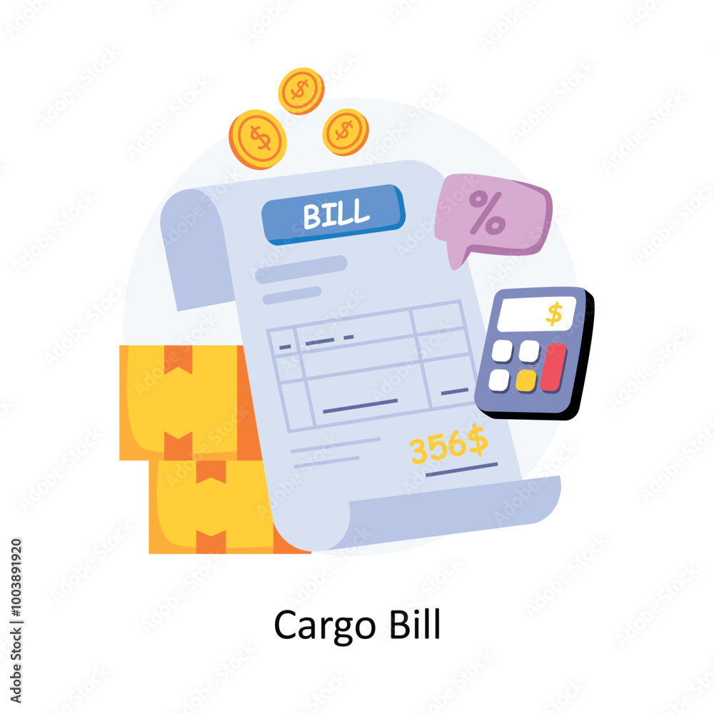 Cargo Bill Concepts Style illustrations. EPS 10 File Cargo Bill Concepts Style illustrations. EPS 10 File
