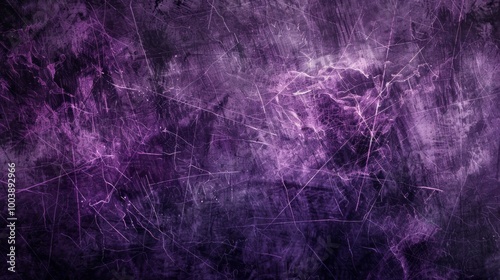 Scratched purple grunge abstract halloween background with textured distressed design, perfect for spooky themed decorations, digital art, and seasonal party invitations.