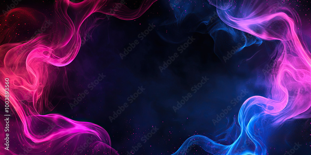 Neon background black vibrant colors, retro futuristic designs backdrop, illustration graphic design border, generated ai Neon background black vibrant colors, retro futuristic designs backdrop, illustration graphic design border, generated ai