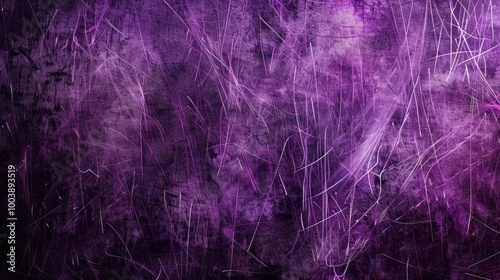 Scratched purple grunge abstract halloween background with textured distressed design, perfect for spooky themed decorations, digital art, and seasonal party invitations.