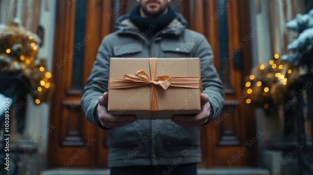 Obraz premium Gift Giving at Christmas