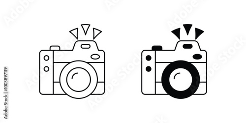 photography deals set icon with white background vector stock illustration