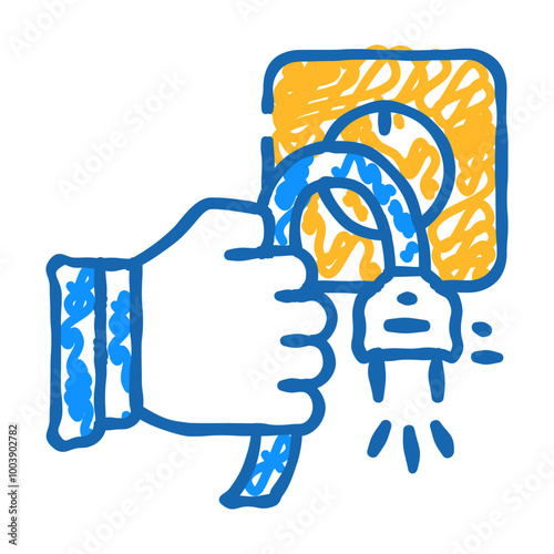 unplug socket doodle icon sketch vector. unplug socket sign. isolated symbol illustration