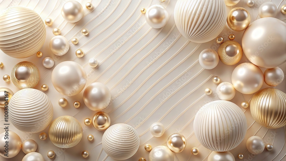 luxurious background with floating shapes in pearl and ivory tones luxurious background with floating shapes in pearl and ivory tones