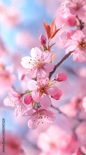 Picturesque cherry blossom trees highlighting beauty spring picture