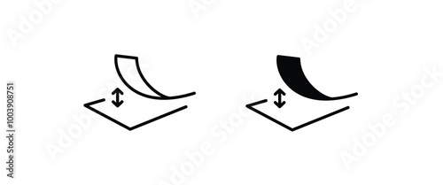 Water repellent surface line icon. Waterproof line and flat icons set, editable stroke isolated on white, linear vector outline illustration, symbol logo design style