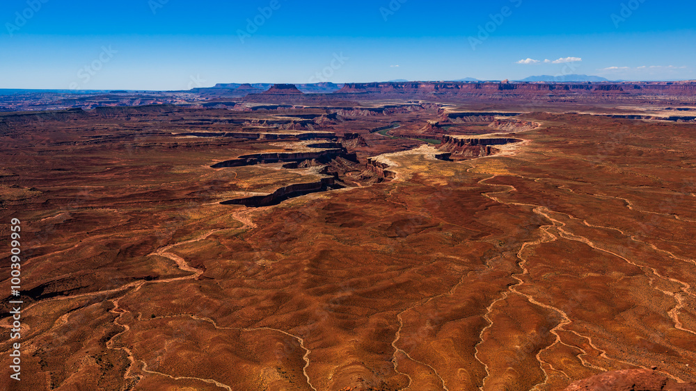 The Green River Overlook in Canyonlands National Park Utah USA.