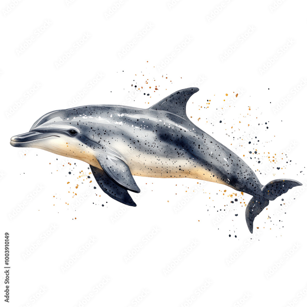 Obraz premium Dolphin Leaping through Water