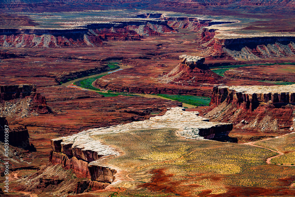 The Green River Overlook in Canyonlands National Park Utah USA.