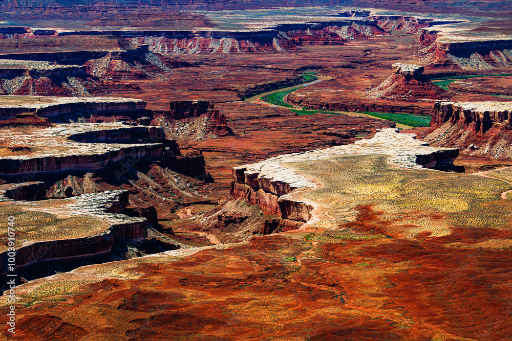 The Green River Overlook in Canyonlands National Park Utah USA.