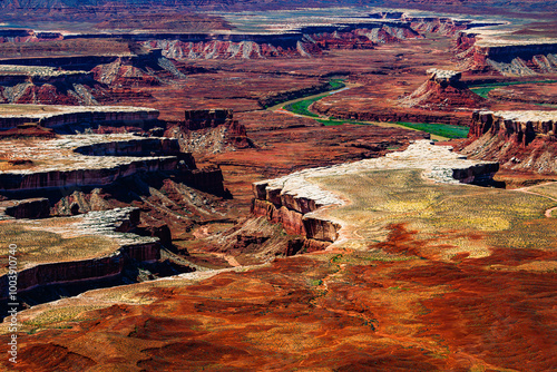 Obraz na płótnie The Green River Overlook in Canyonlands National Park Utah USA. w salonie