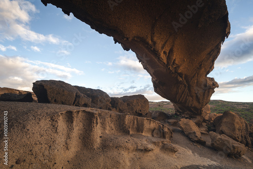 Obraz na płótnie Arco de Tajao in Tenerife captured in sunny day. Canary Islands. w salonie