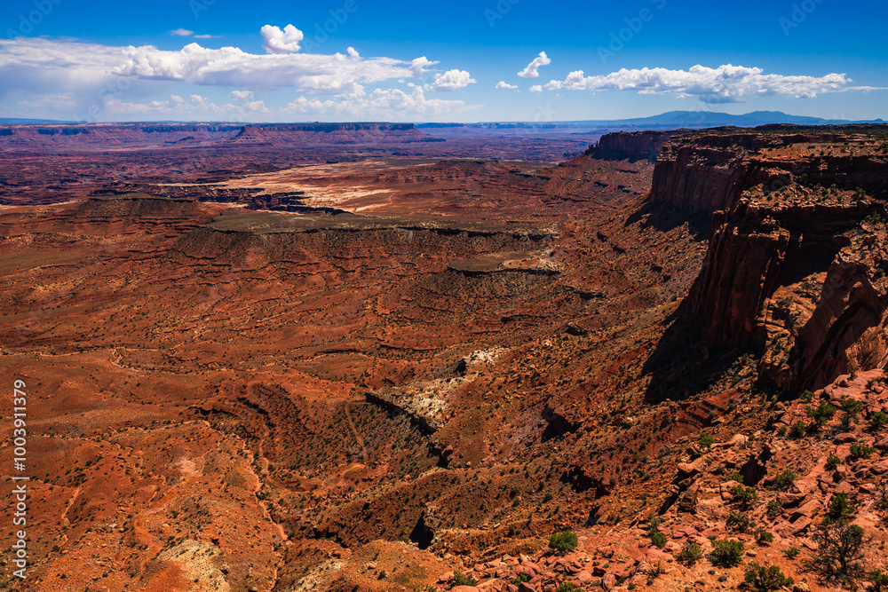 The Buck Canyon Overlook in the Island in the sky district of Canyonlands National Park Utah USA.