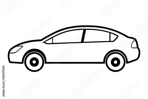 electric car silhouette vector illustration