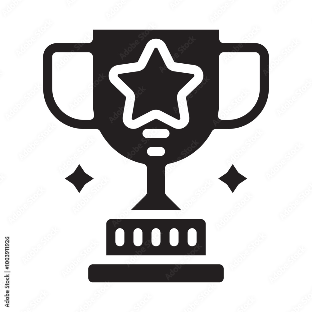 Trophy flat icon. icon for apps and websites Trophy flat icon. icon for apps and websites