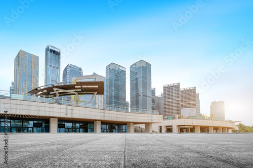 Skyscrapers in the financial district, Changsha, Hunan, China.