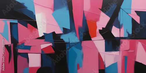 Art background, Cubism styl...