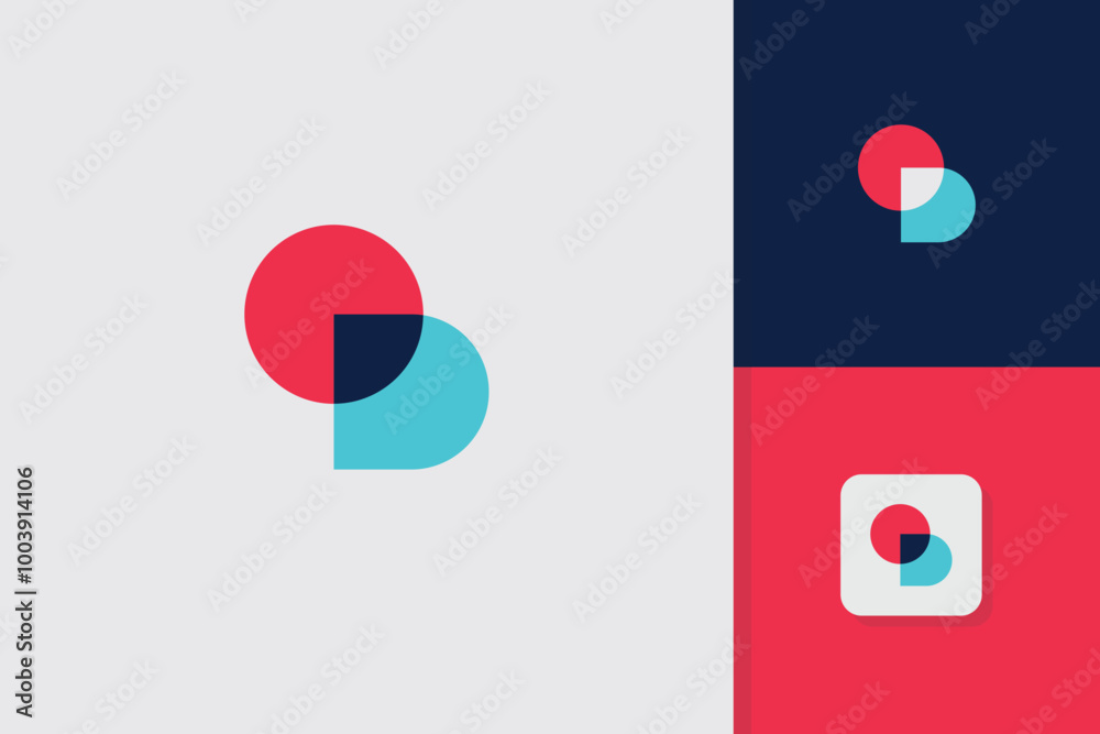 Fototapeta premium letter od overlap logo design vector template