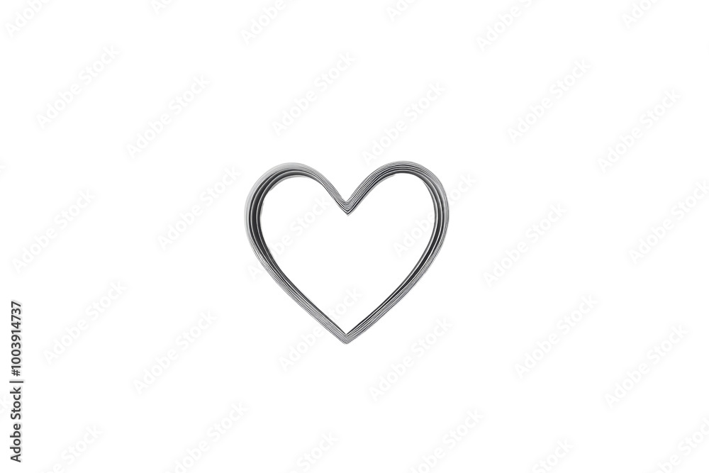 Minimalist heart outline on a clean white background, simple and elegant design Minimalist heart outline on a clean white background, simple and elegant design
