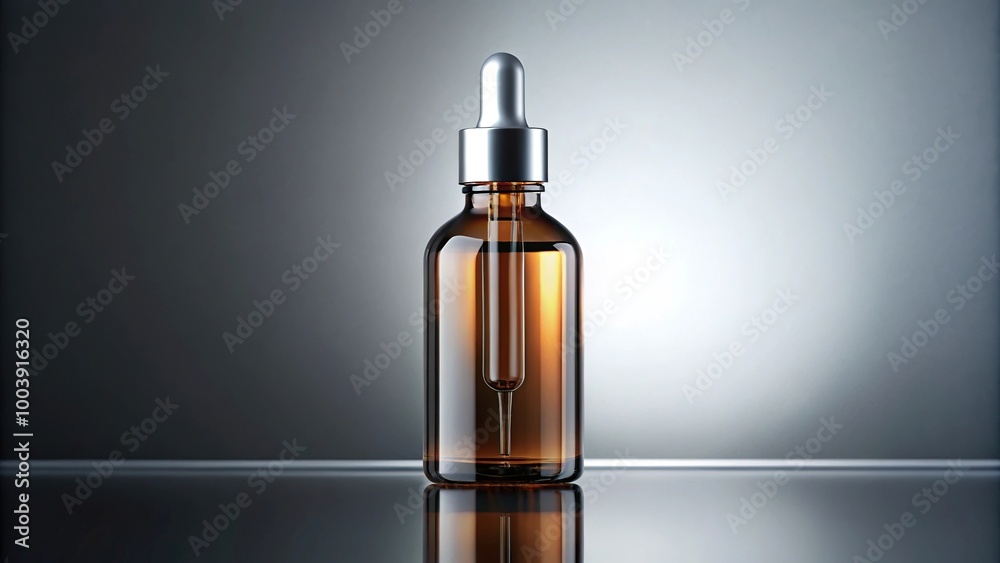 Long shot bakuchiol serum glass bottle with dropper mockup Long shot bakuchiol serum glass bottle with dropper mockup