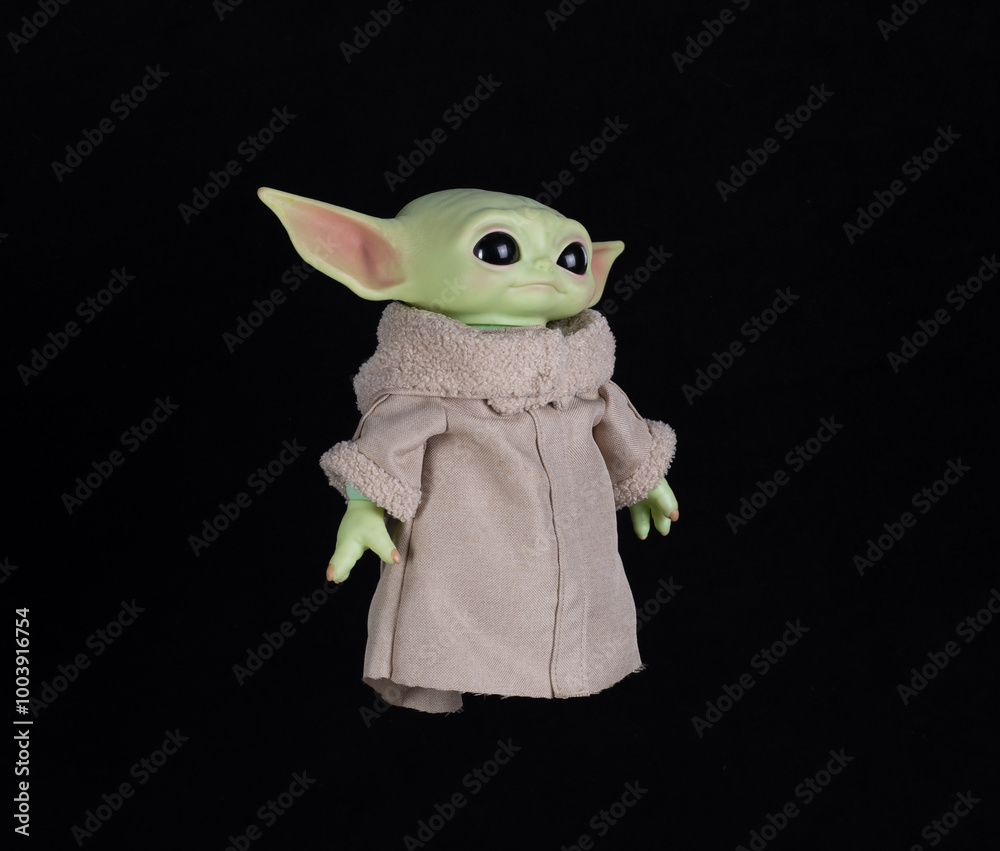 Fototapeta premium Kazakhstan, Almaty, 09/30/2024: Star Wars character Jedi Yoda