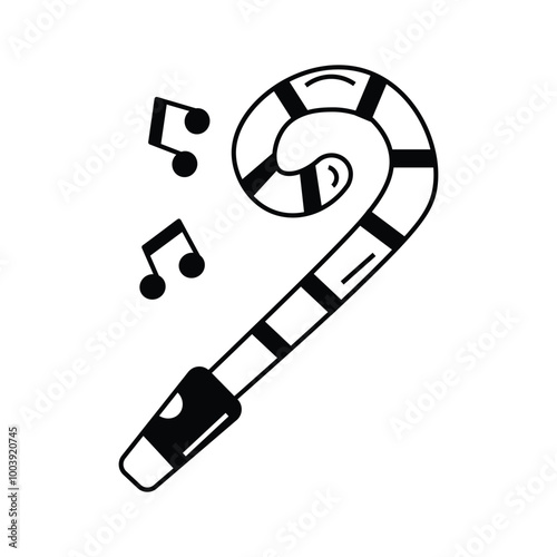 Get this modern design of party blower in editable style