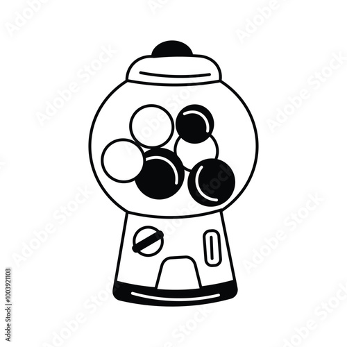 Take a look at this creatively crafted gumball machine vector