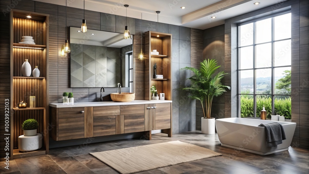 custom made wallpaper toronto digitalUpgrade your contemporary space with this stylish luxury bathroom furniture set, designed with elegance and modern