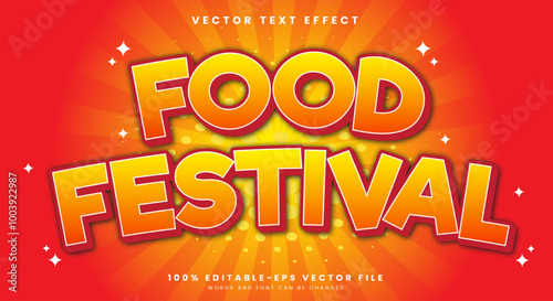 Food Festival editable text effect Template Suitable for Spicy food theme