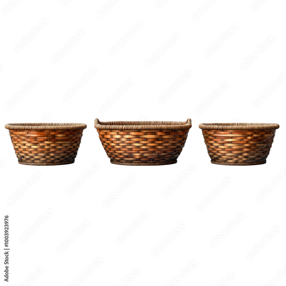 Three Wicker Baskets Three Wicker Baskets