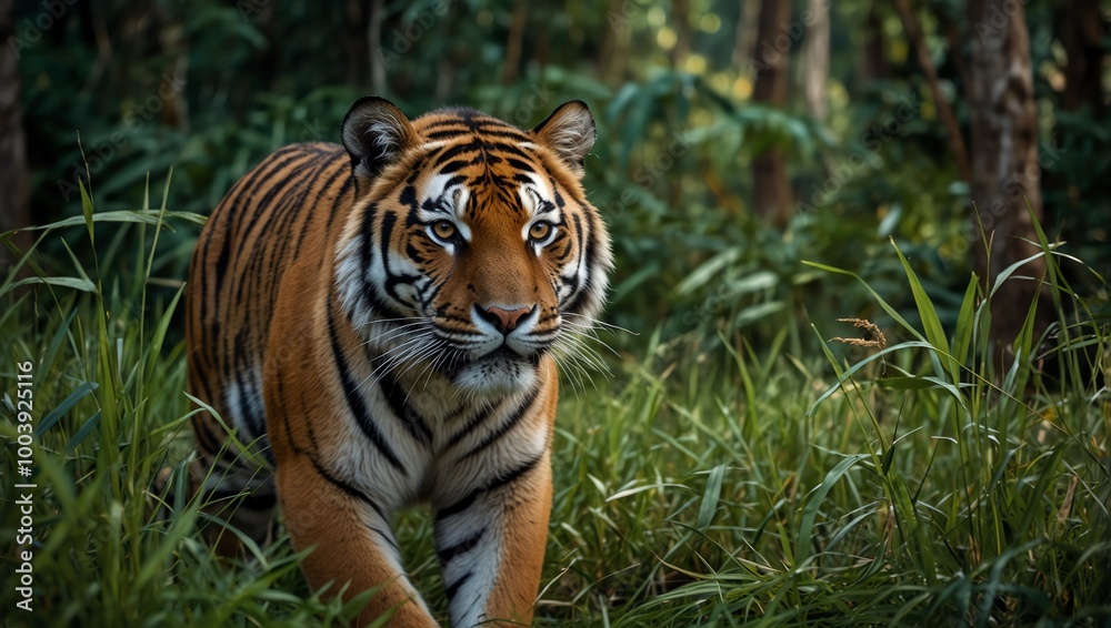 Fototapeta premium tiger in the jungle