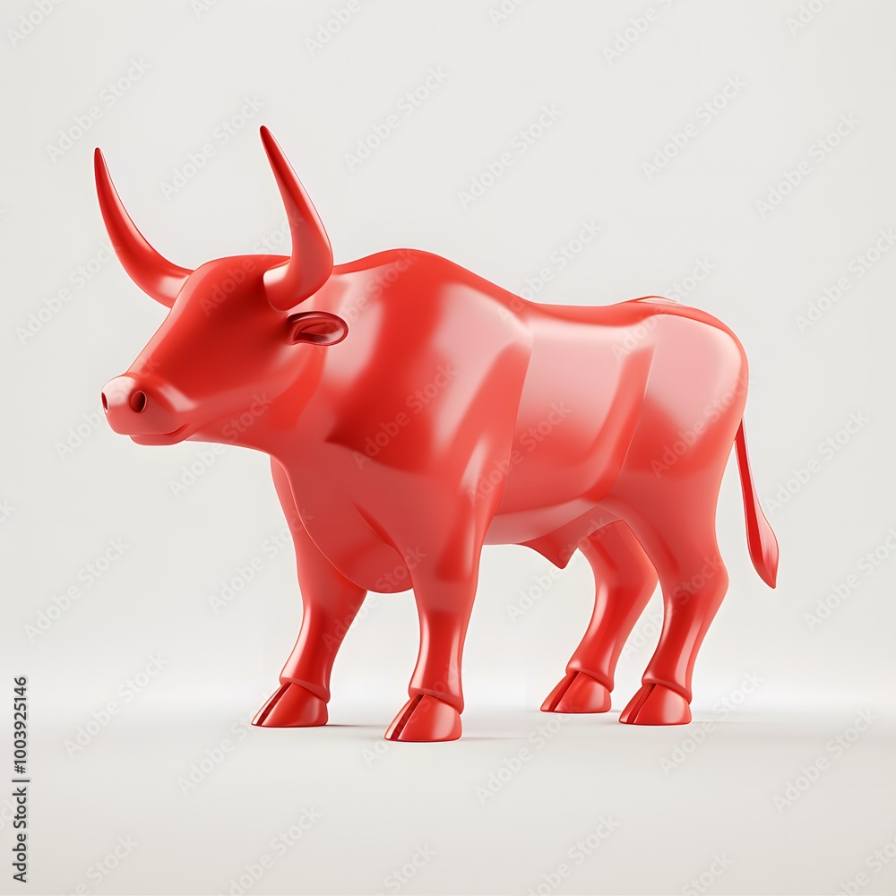 Obraz premium 3D bull model