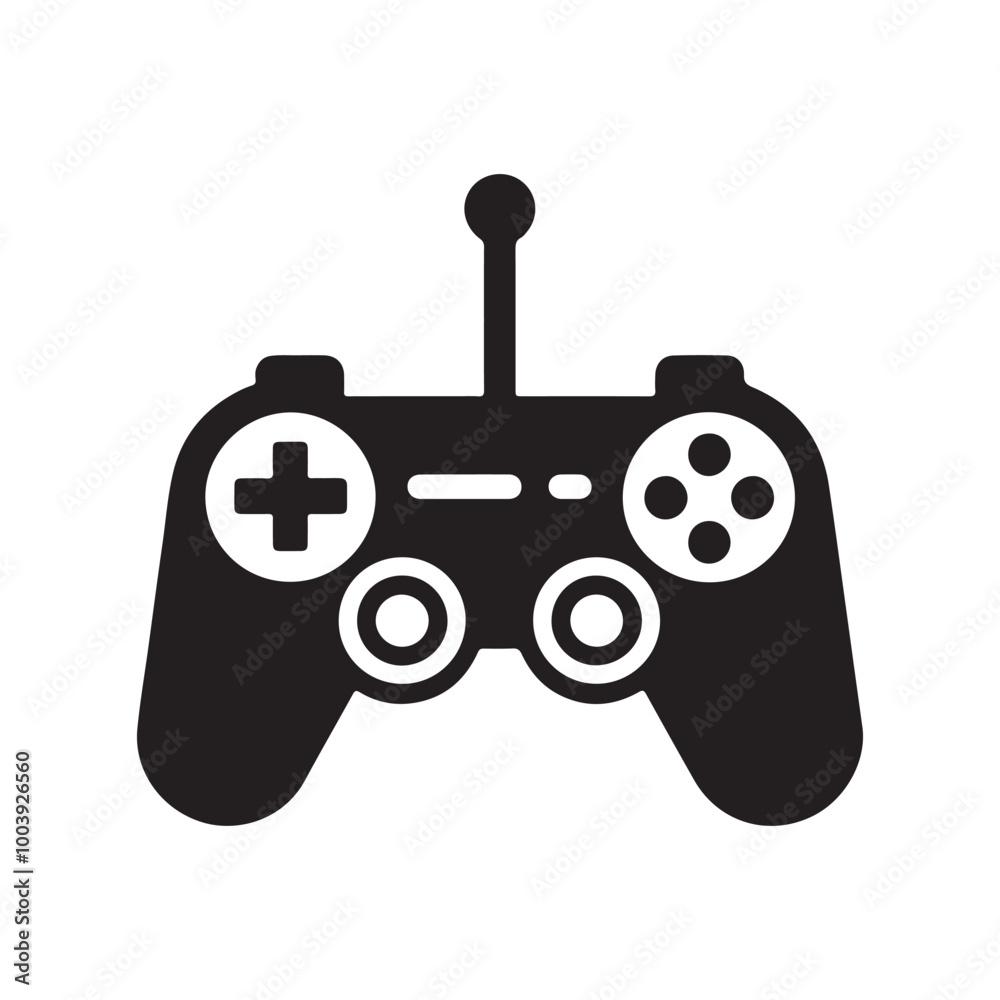 Vector silhouette of a joystick or game controller Vector silhouette of a joystick or game controller