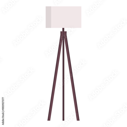 Modern design floor lamp isolated